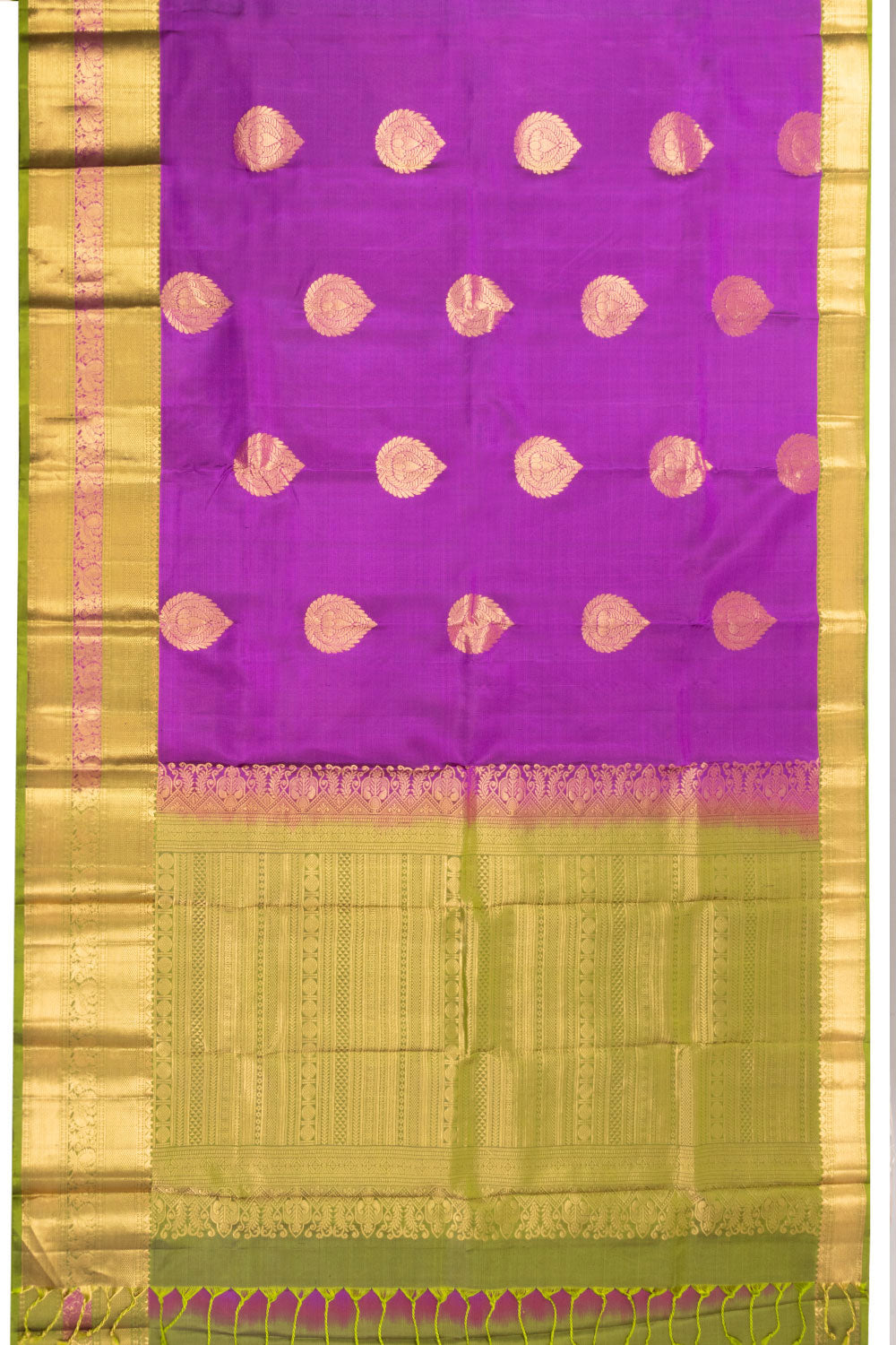 Violet Handloom Kanjivaram Silk Saree 10070714