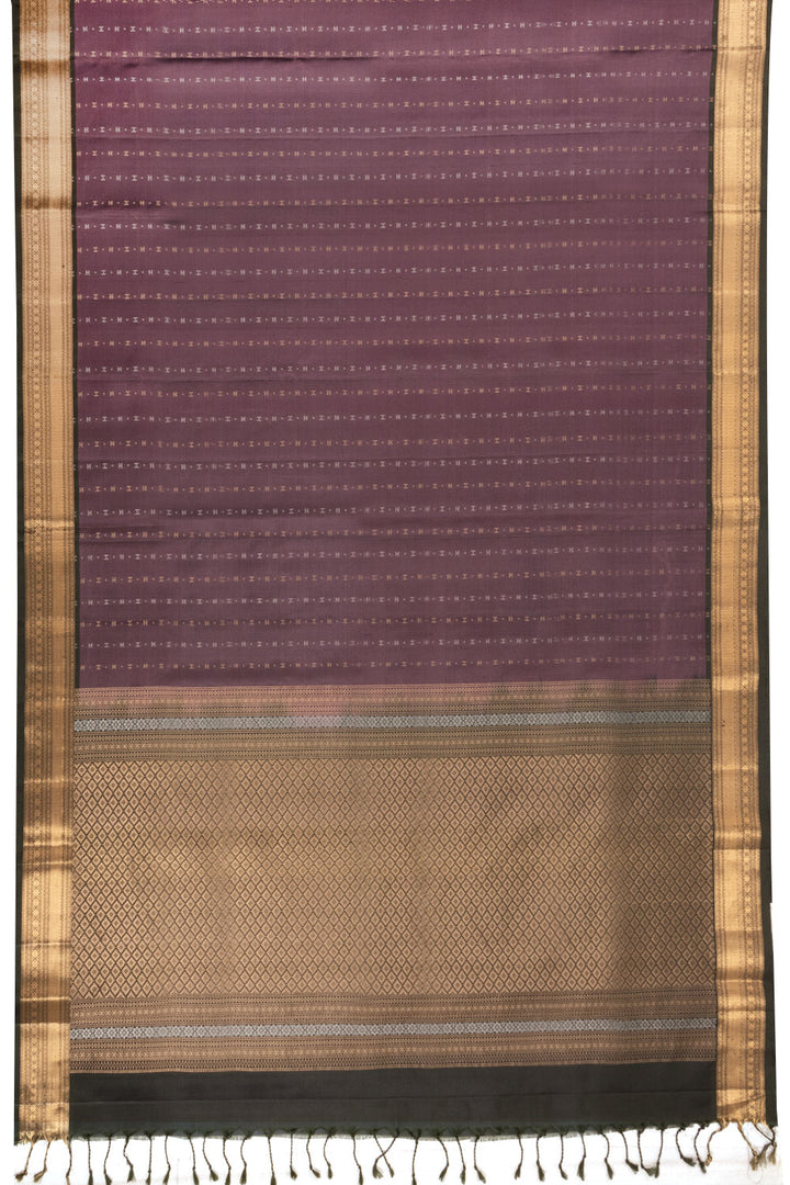 Brown Kanjivaram Soft Silk Saree