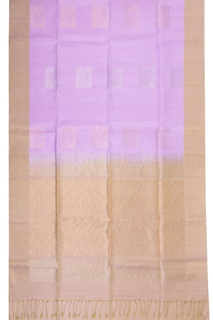 Violet Kanjivaram Soft Silk Saree