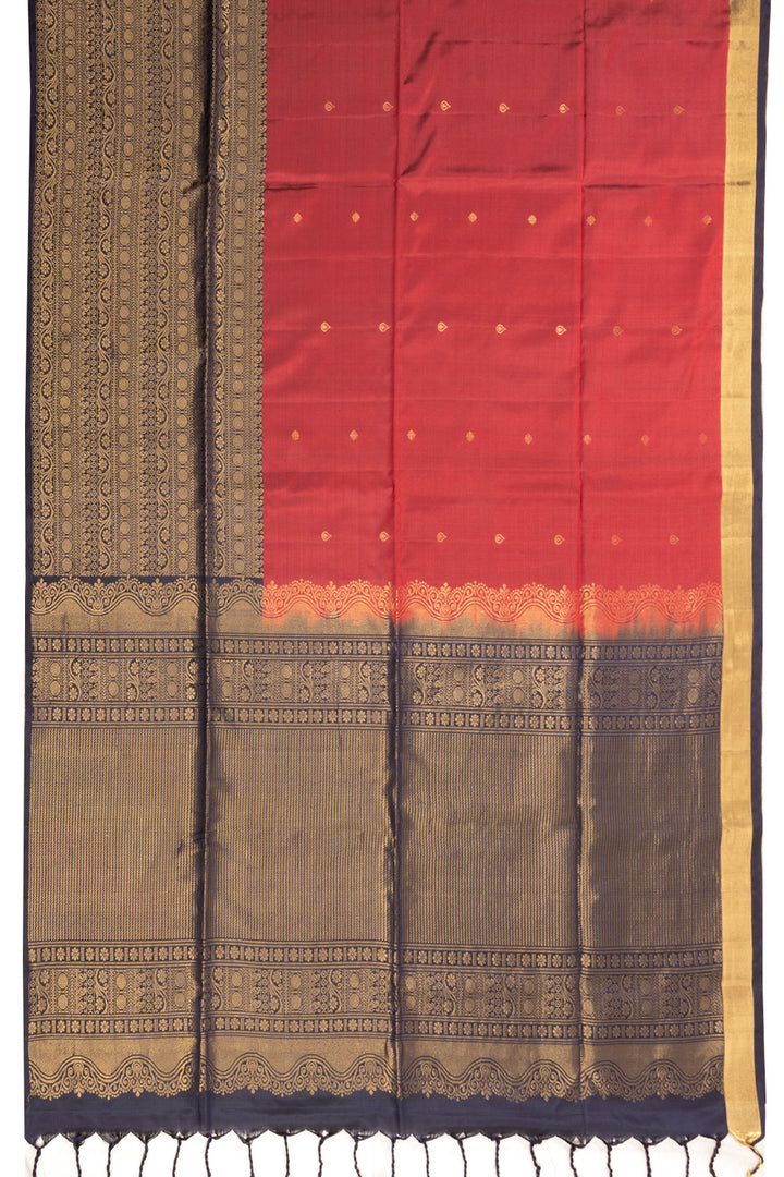 Maroon Handloom Kanjivaram Soft Silk Saree 10072765