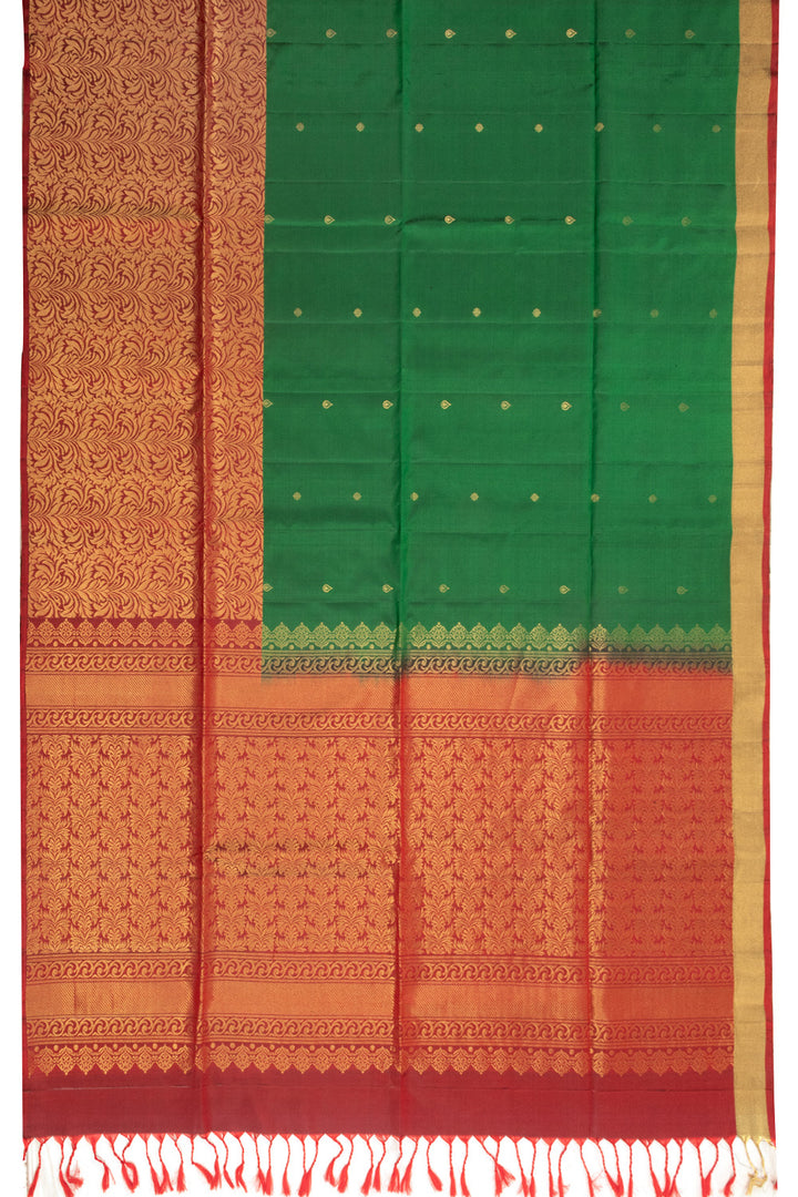 Green Handloom Kanjivaram Soft Silk Saree 10072777