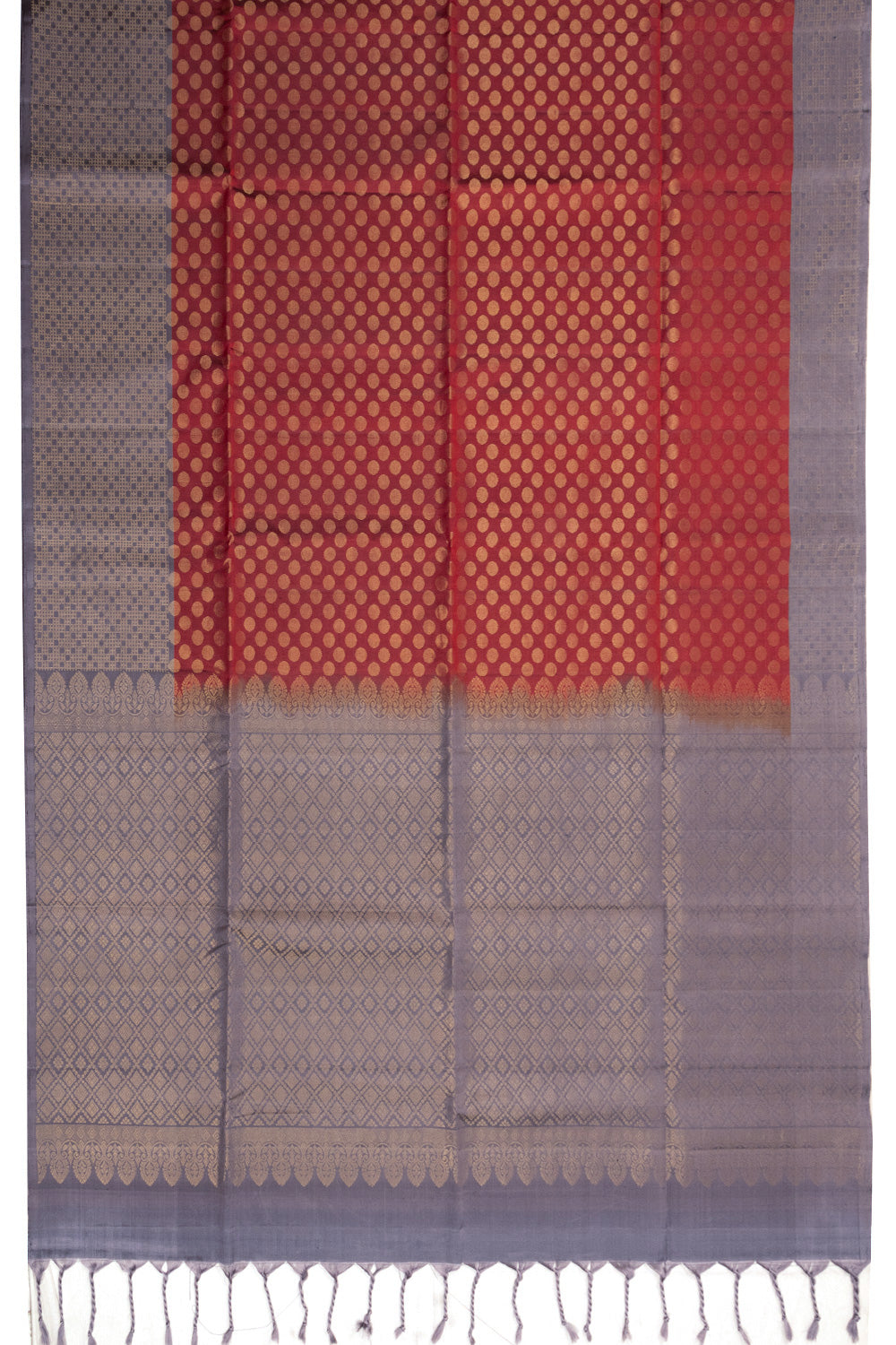 Maroon Handloom Kanjivaram Soft Silk Saree 10072778