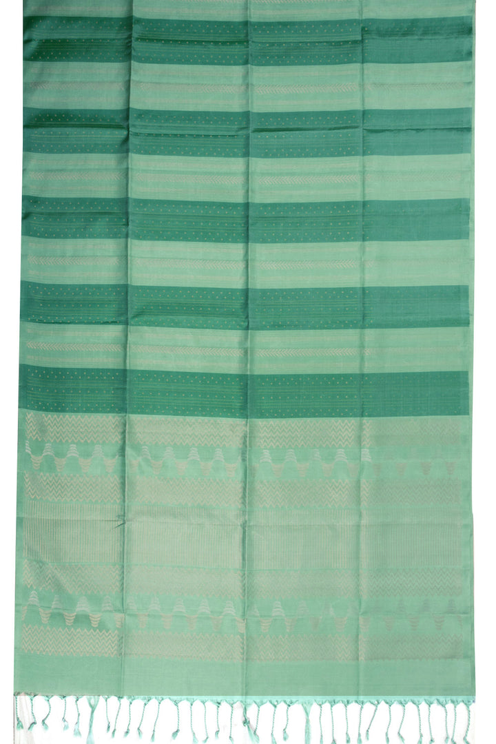 Green Handloom Kanjivaram Soft Silk Saree 10072780