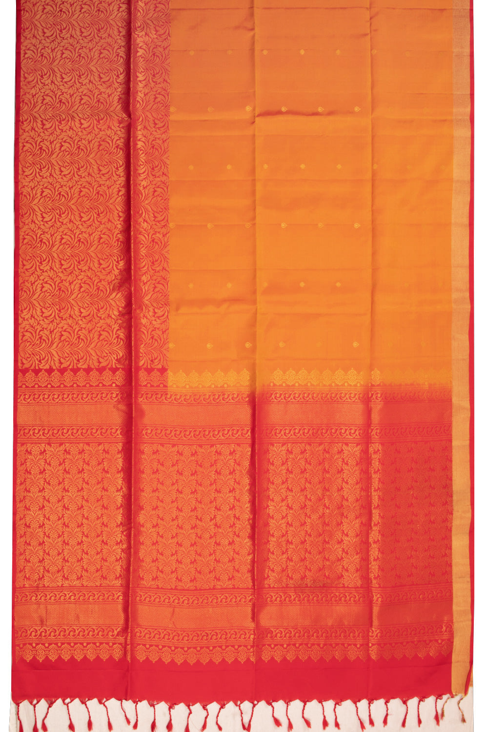 Orange Handloom Kanjivaram Soft Silk Saree 10072781