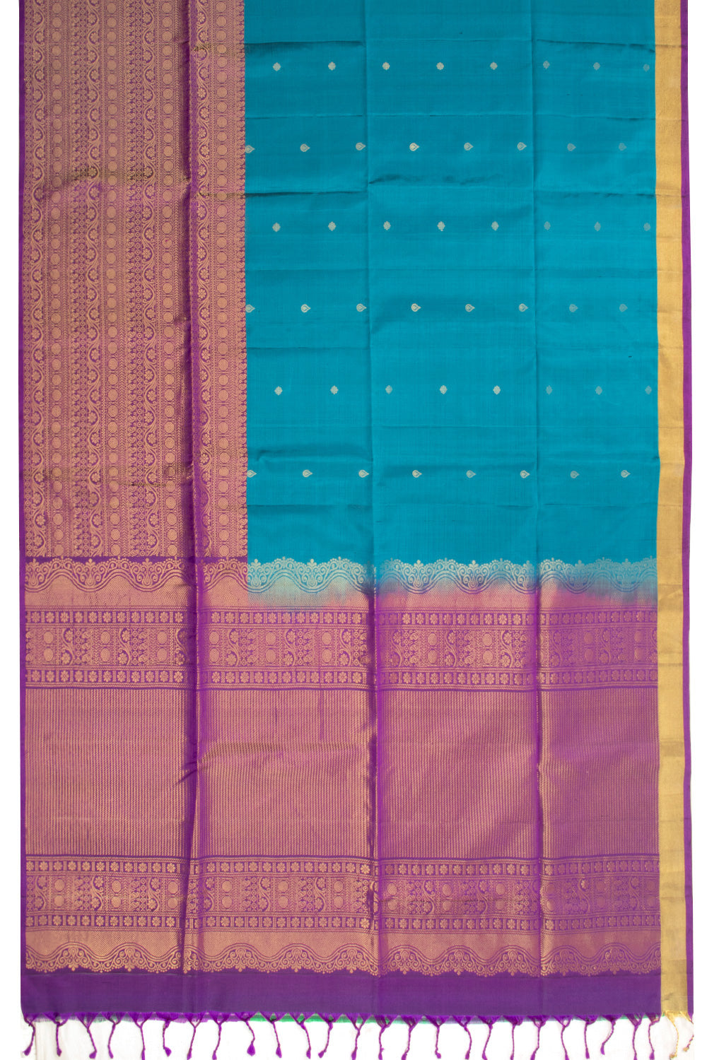 Blue Handloom Kanjivaram Soft Silk Saree 10072791