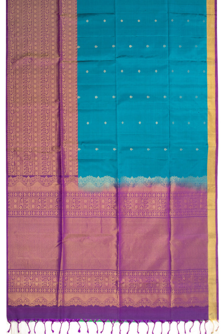 Blue Handloom Kanjivaram Soft Silk Saree 10072791