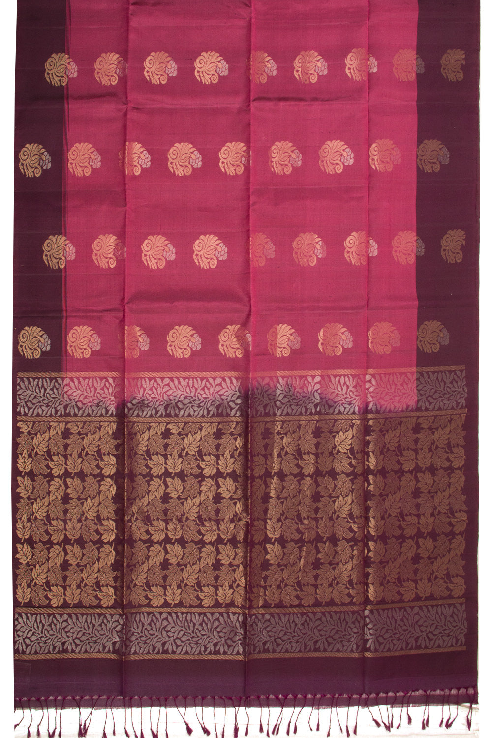 Mauve Handloom Kanjivaram Soft Silk Saree 10073047