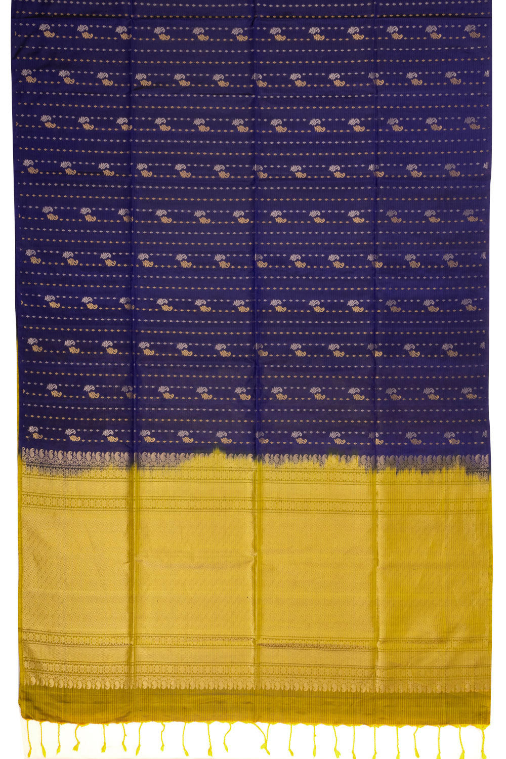 Dark Blue Handloom Kanjivaram Soft Silk Saree 10073918