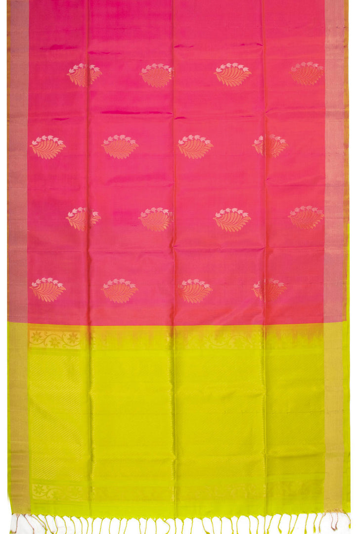 Pink Handloom Kanjivaram Soft Silk Saree 10073921