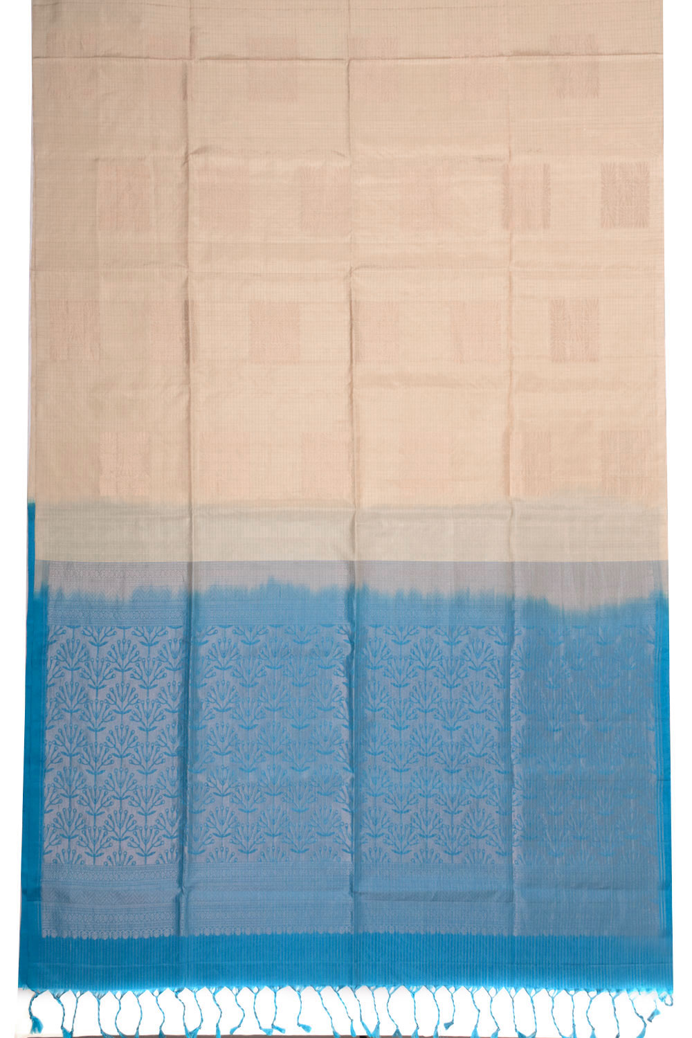 Beige Handloom Kanjivaram Soft Silk Saree 10073923