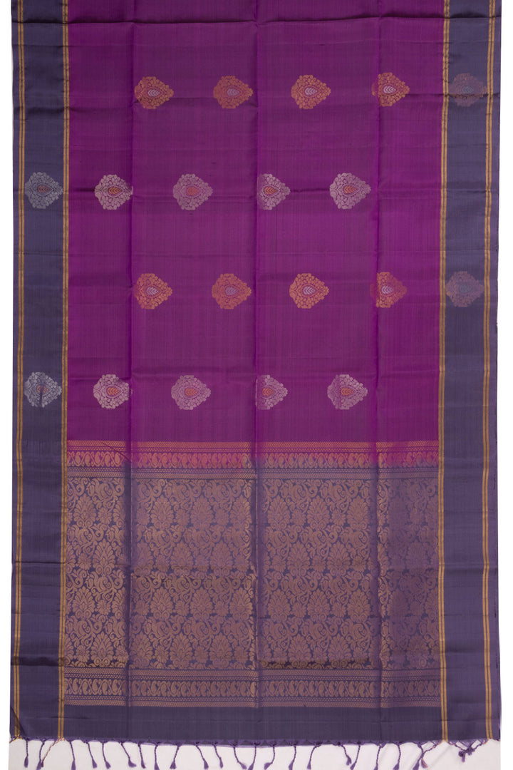 Purple Handloom Kanjivaram Soft Silk Saree 10073934