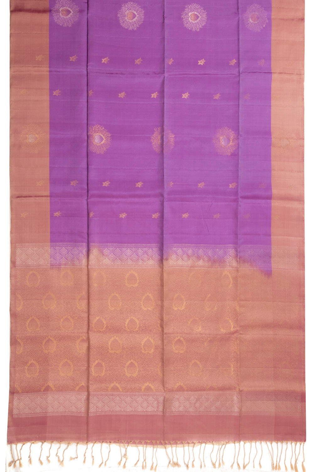 Violet Handloom Kanjivaram Soft Silk Saree 10073200