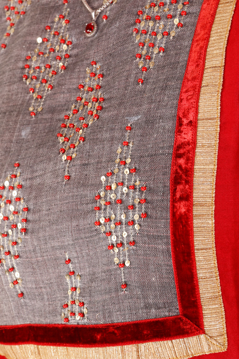 Zardosi Embroidered Cotton Kurta