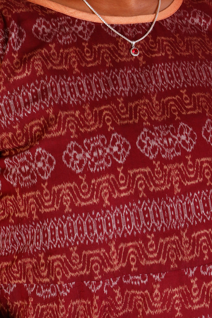 Handcrafted Ikat Cotton Kurta