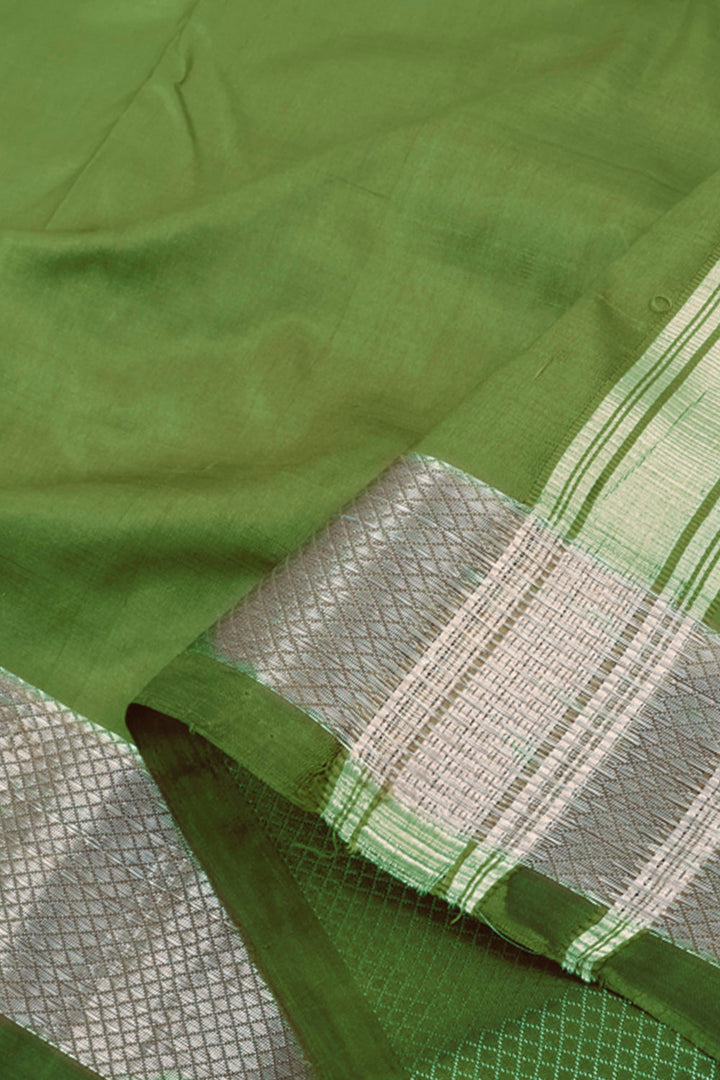 Olive Green Kanchipuram Silk 9x5 Dhoti 10059822