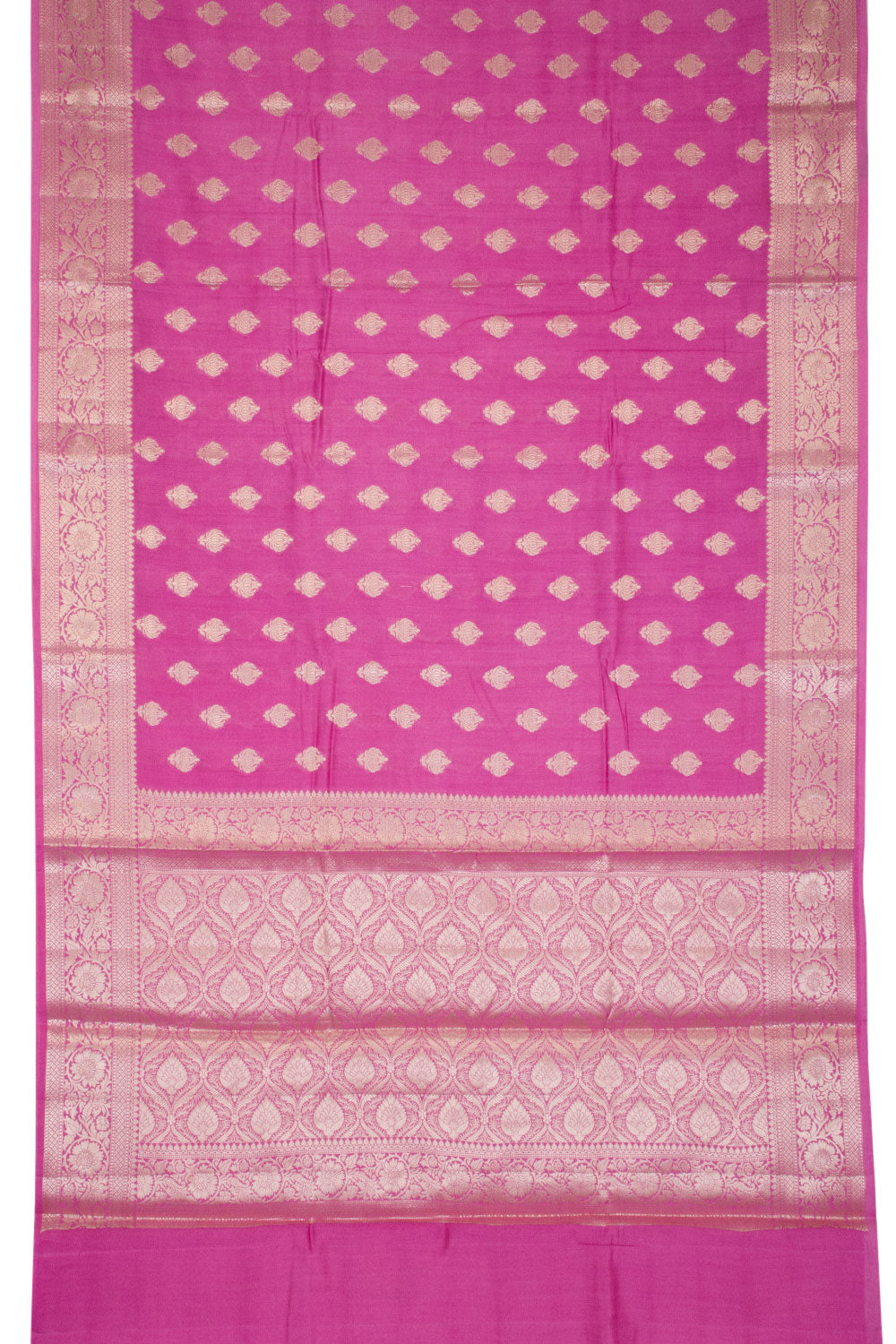 Taffy Pink Handloom Banarasi Chiniya Silk Saree  10063235