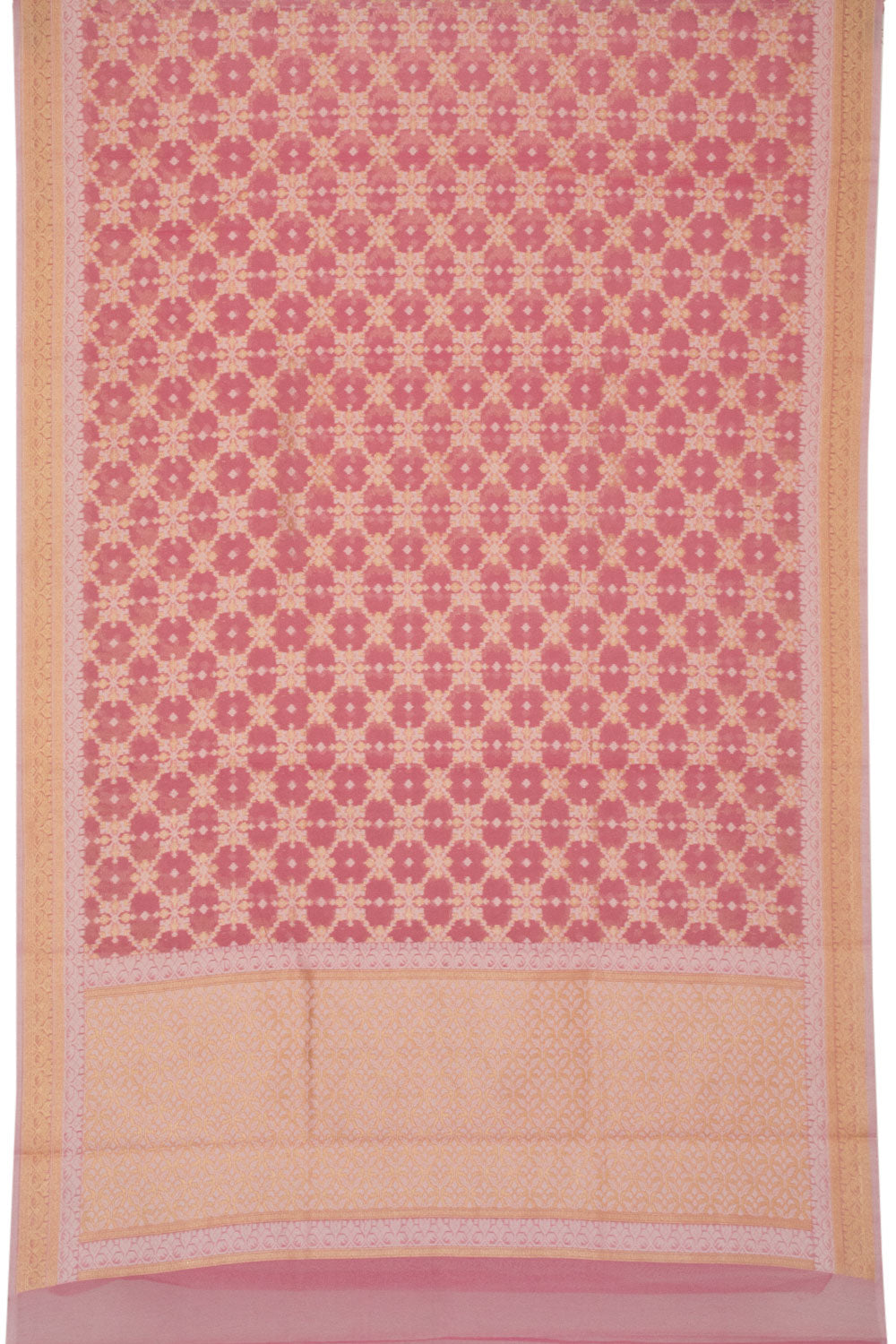 Pink Handloom Banarasi Cotton Saree - Avishya