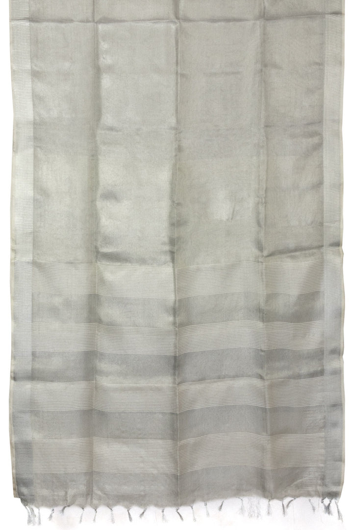 Silver Handloom Bengal Tant Cotton Saree - Avishya