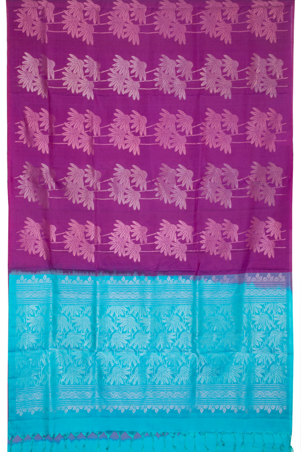 Purple Handloom Kanjivaram Soft Silk Saree