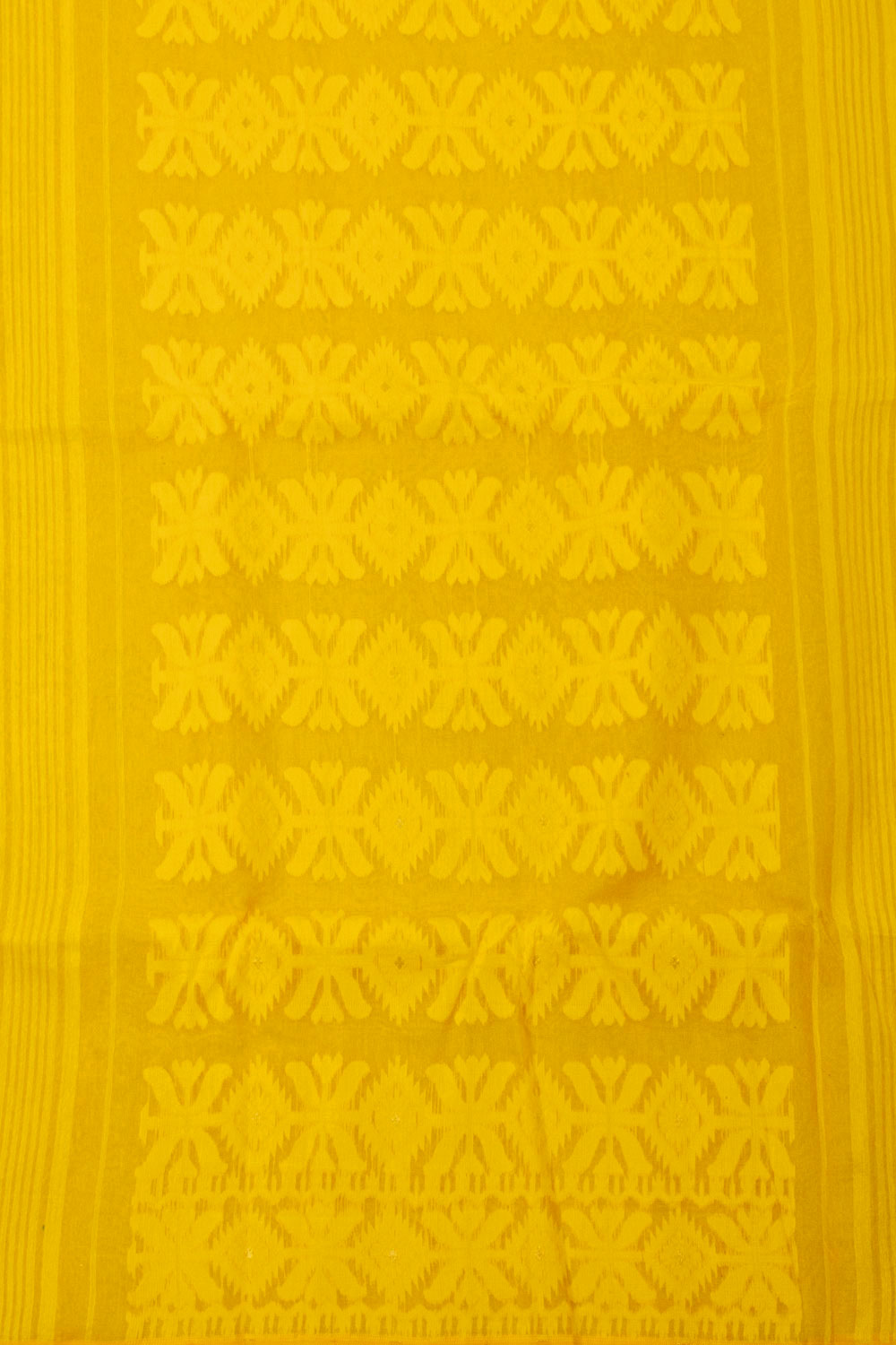 Yellow Handloom Jamdani Style Jamdani Cotton Saree - Avishya