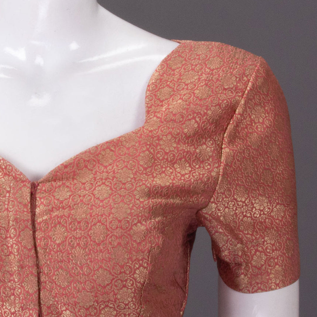 Pale Copper Banarasi Silk Blouse - Avishya