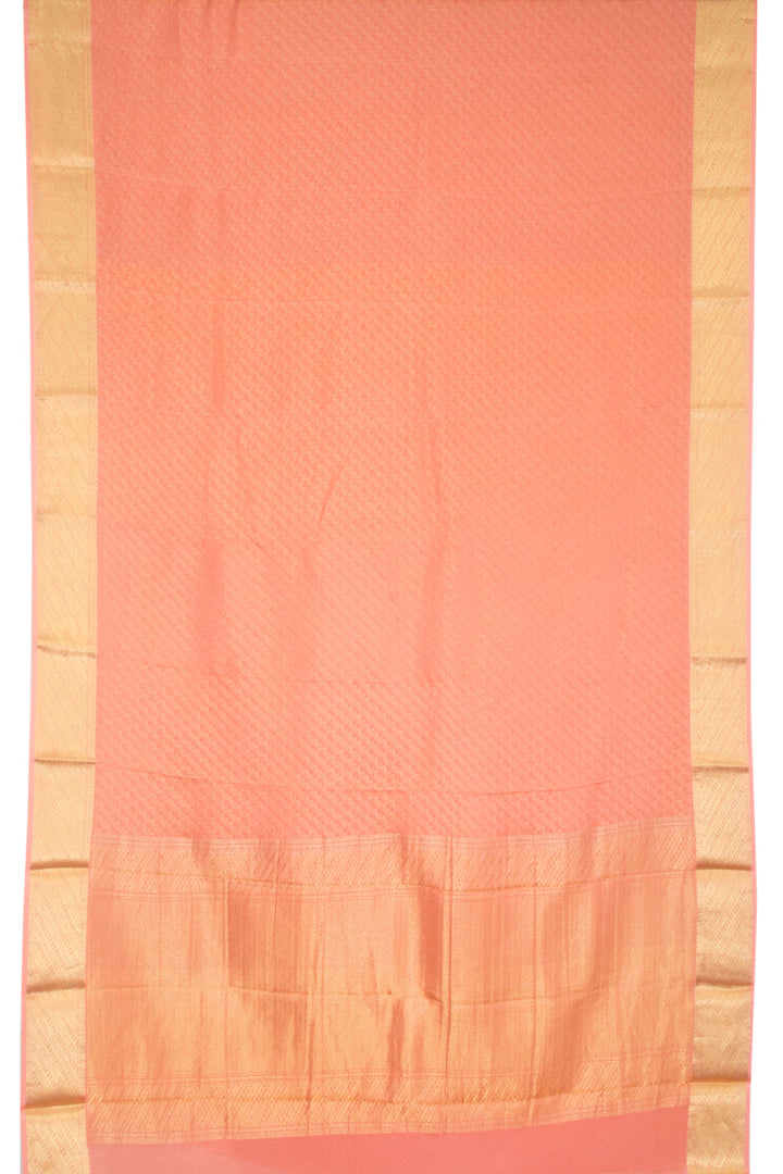 Peach Mysore Crepe Silk Saree -Avishya