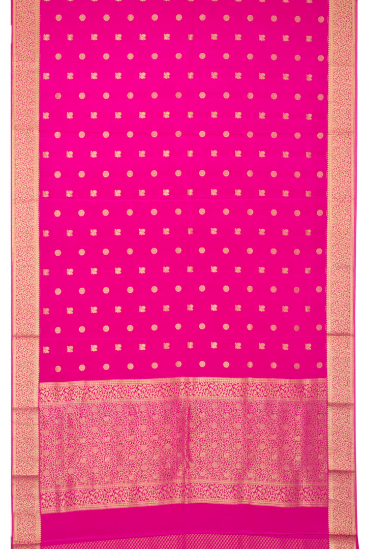 Pink Mysore Crepe Silk Saree 10064332