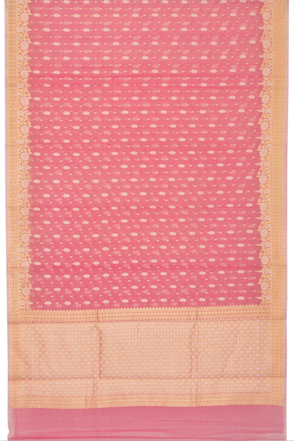 Pink Handloom Banarasi Cotton Saree - Avishya 