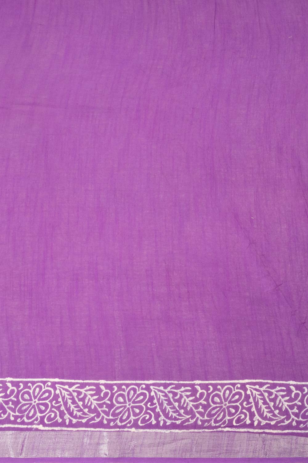 Purple Printed linen saree - Avishya