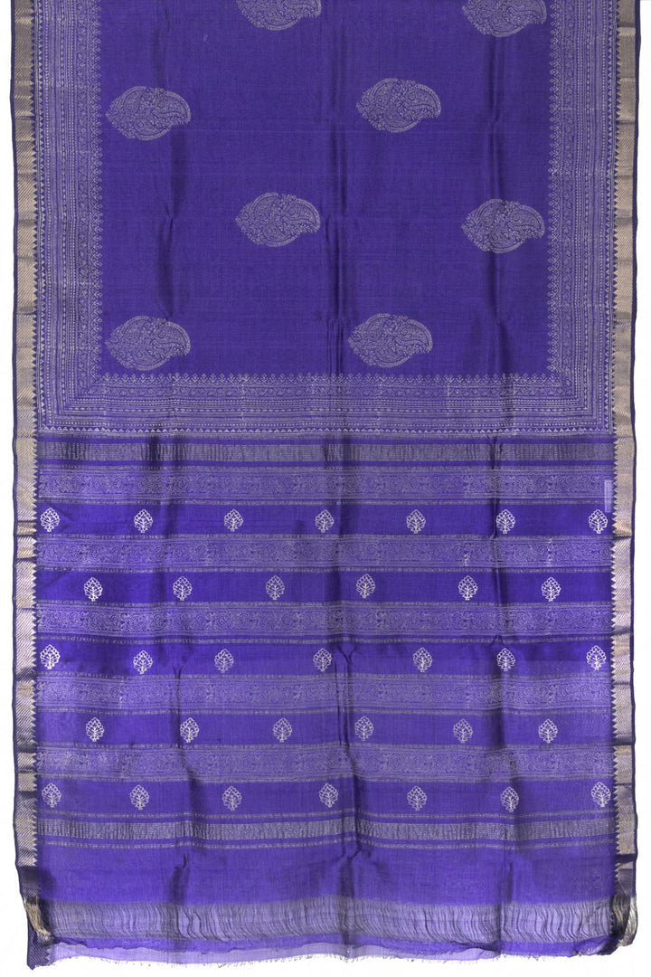 Purple Handloom Mangalgiri Silk Cotton Saree 10064481