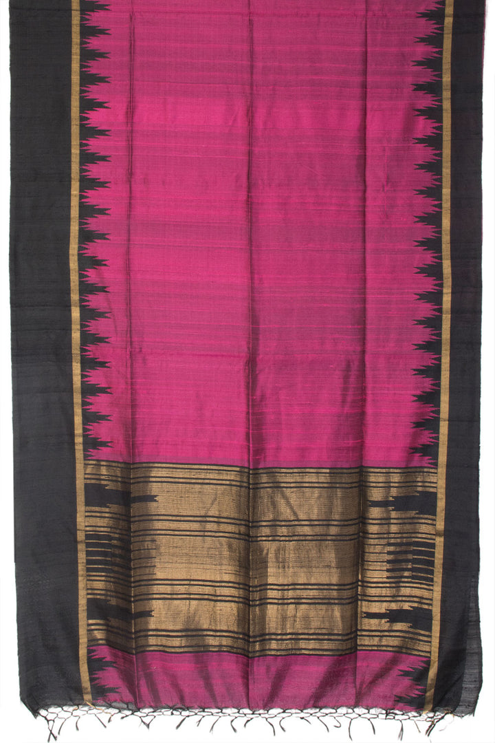 Pink Handloom Raw Silk Saree - Avishya