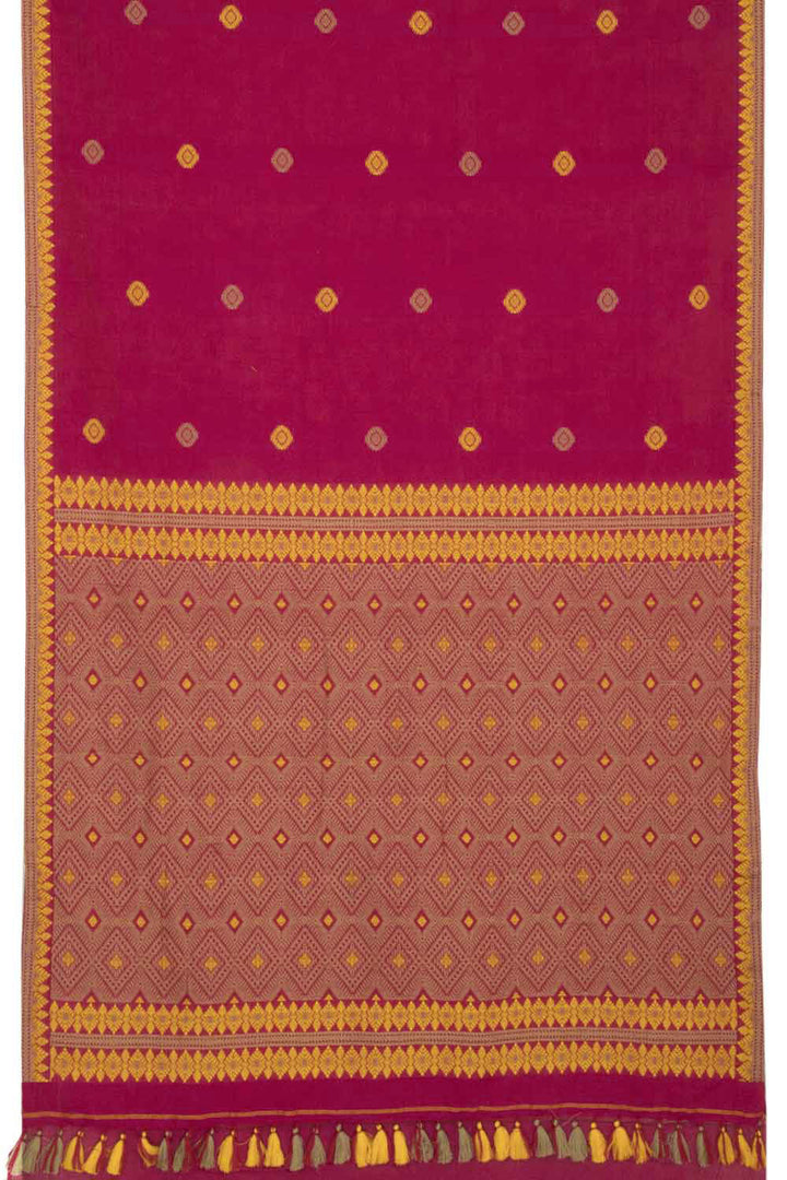 Rani Pink Handloom Assam Cotton Saree - Avishya