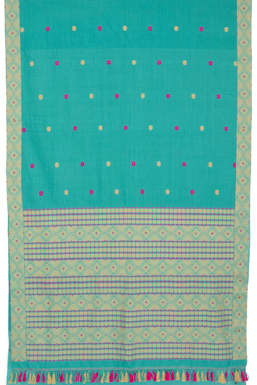 Sky Blue Handloom Assam Cotton Saree - Avishya