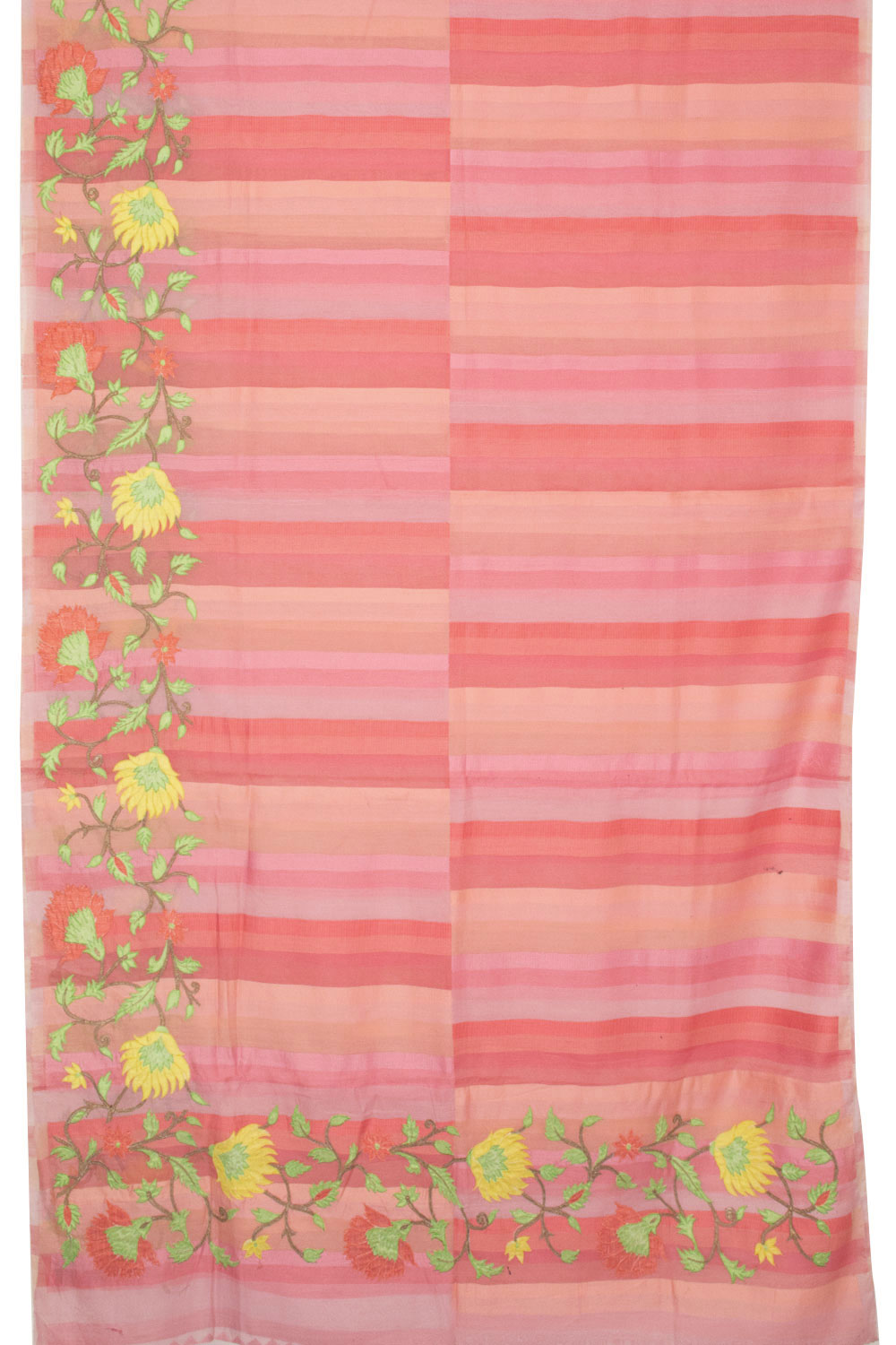 Pink Andhra Weave linen saree - Avishya