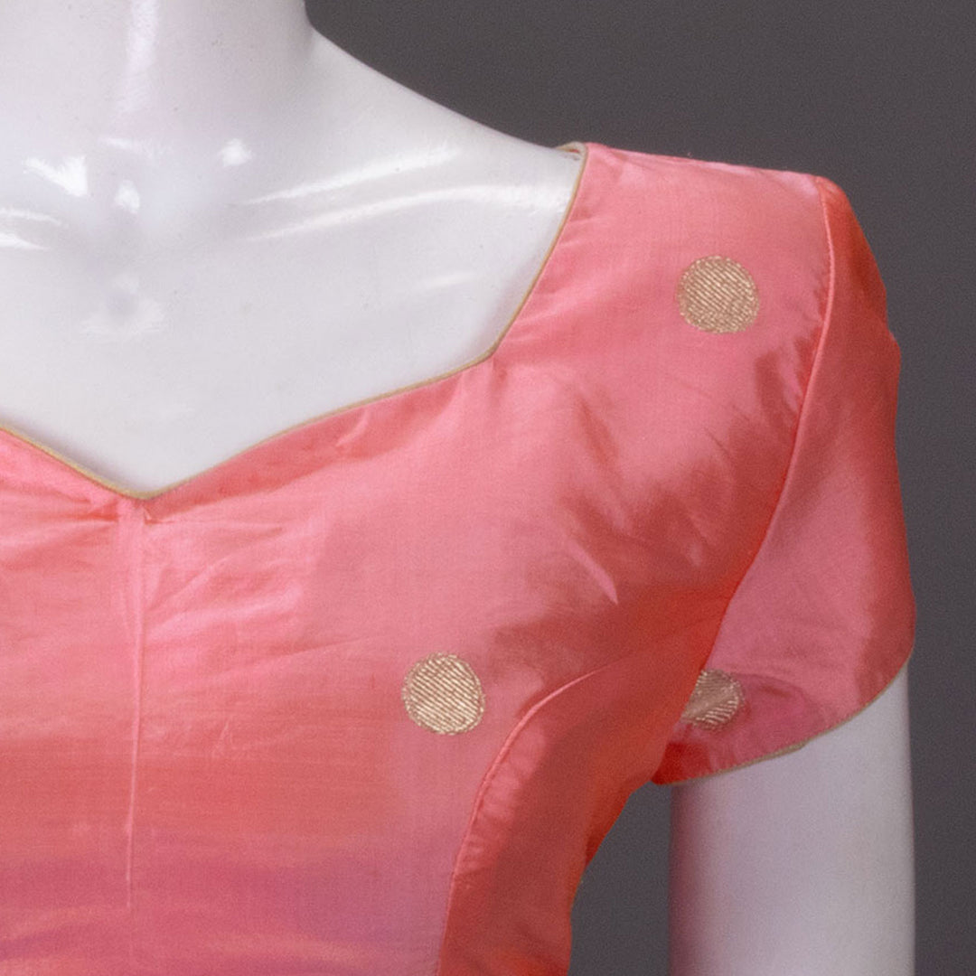 Orange Banarasi Silk Blouse - Avishya