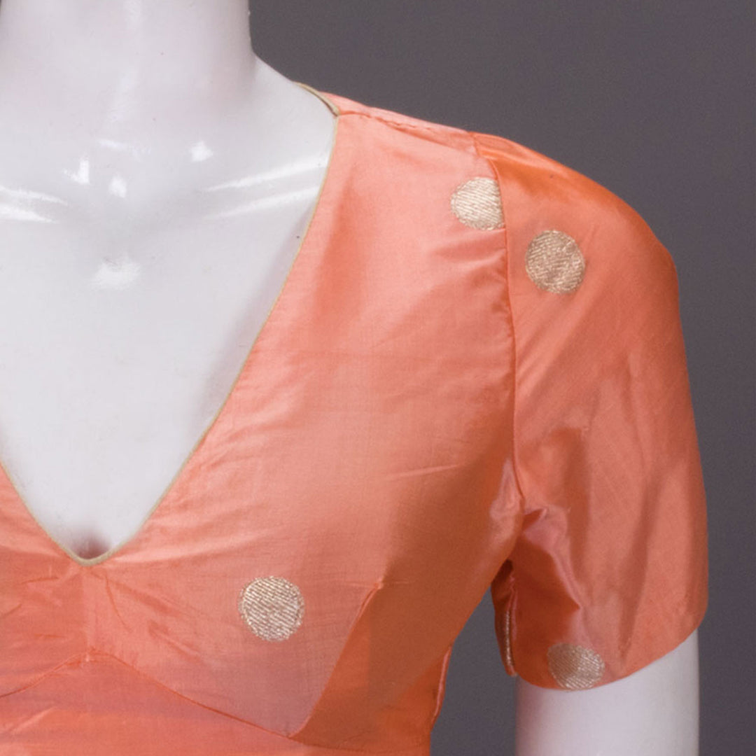 Orange Banarasi Silk Blouse - Avishya