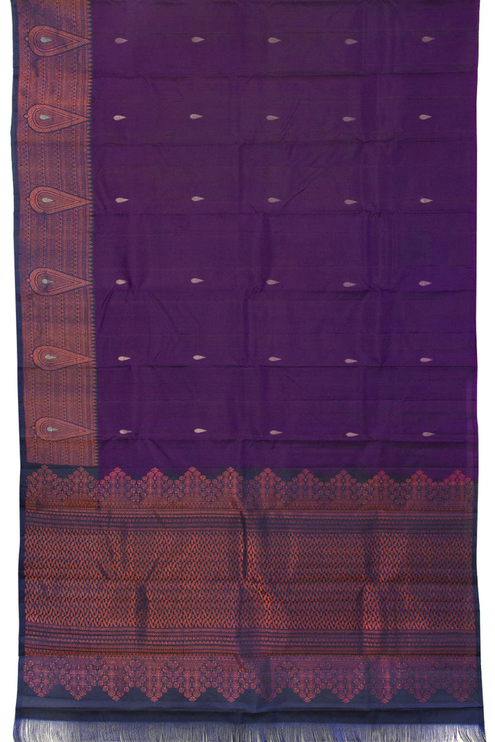 Purple Handloom Kanjivaram Soft Silk Saree 10065006