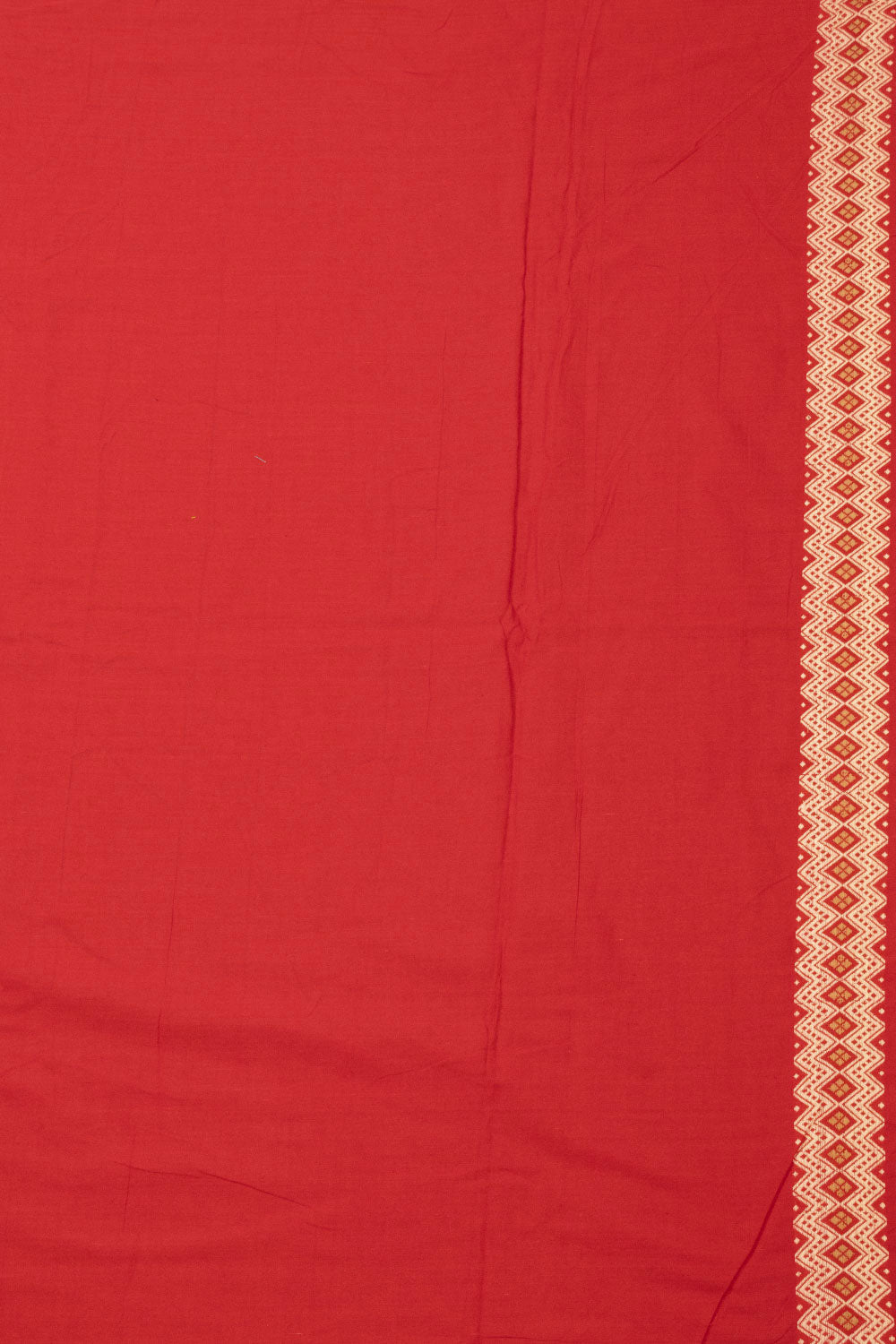 Red Handloom Assam Cotton Saree - Avishya