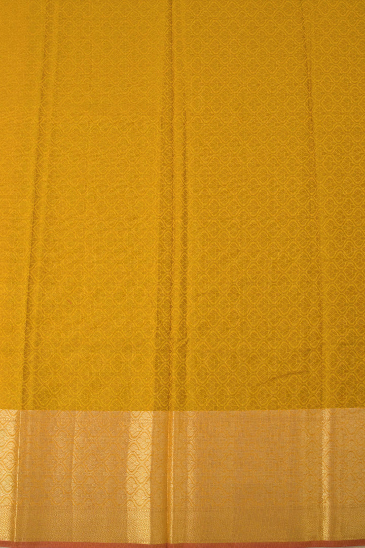 Yellow Handloom Banarasi Cotton Saree - Avishya