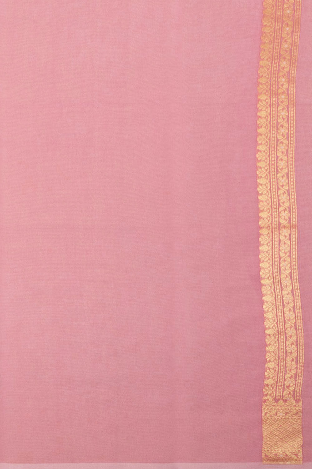 Peach Pink Handloom Banarasi Cotton Saree - Avishya