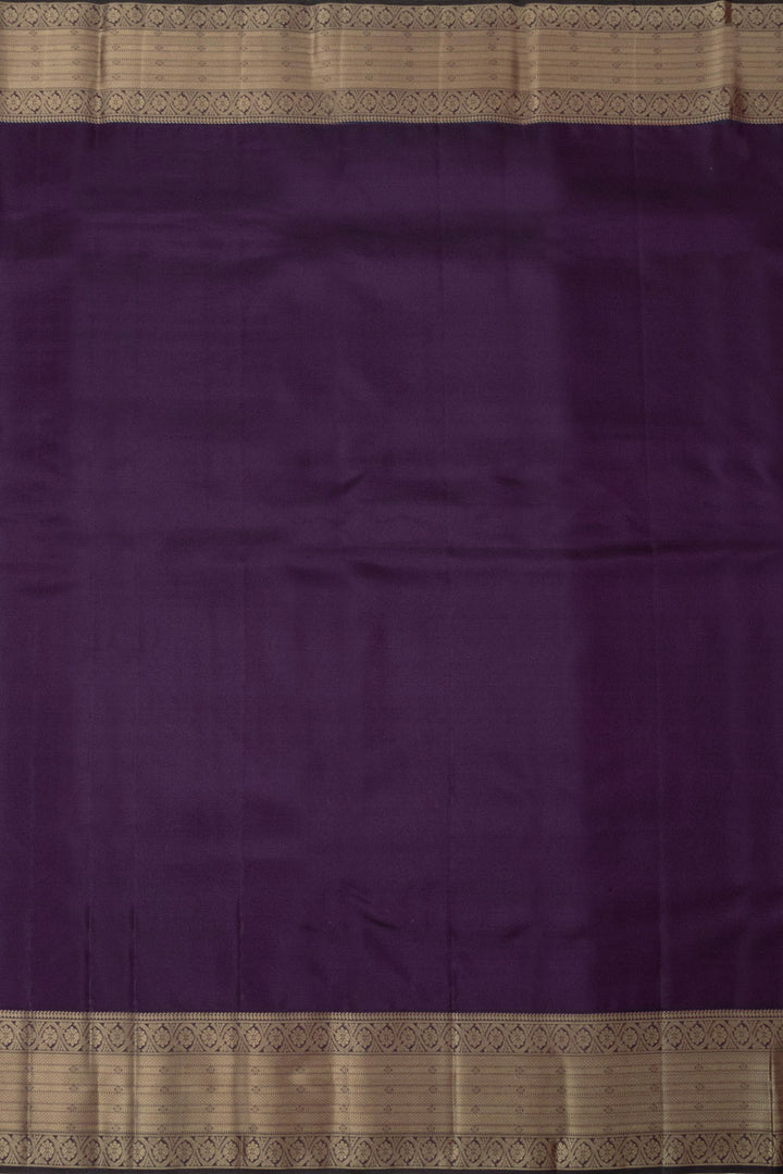 Purple Threadwork Kanjivaram Silk Saree 10065794