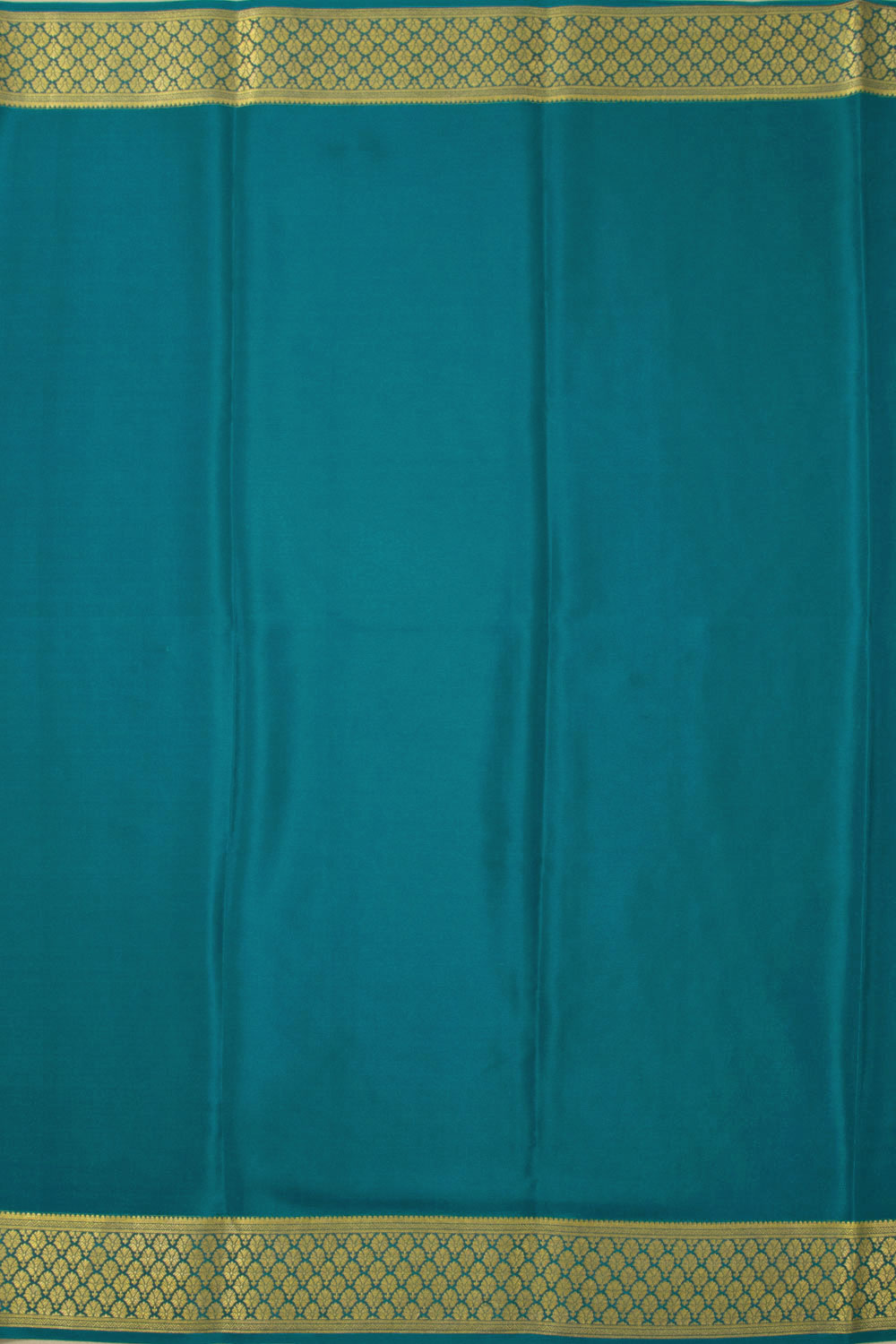 Teal Blue Mysore Crepe Silk Saree - Avishya