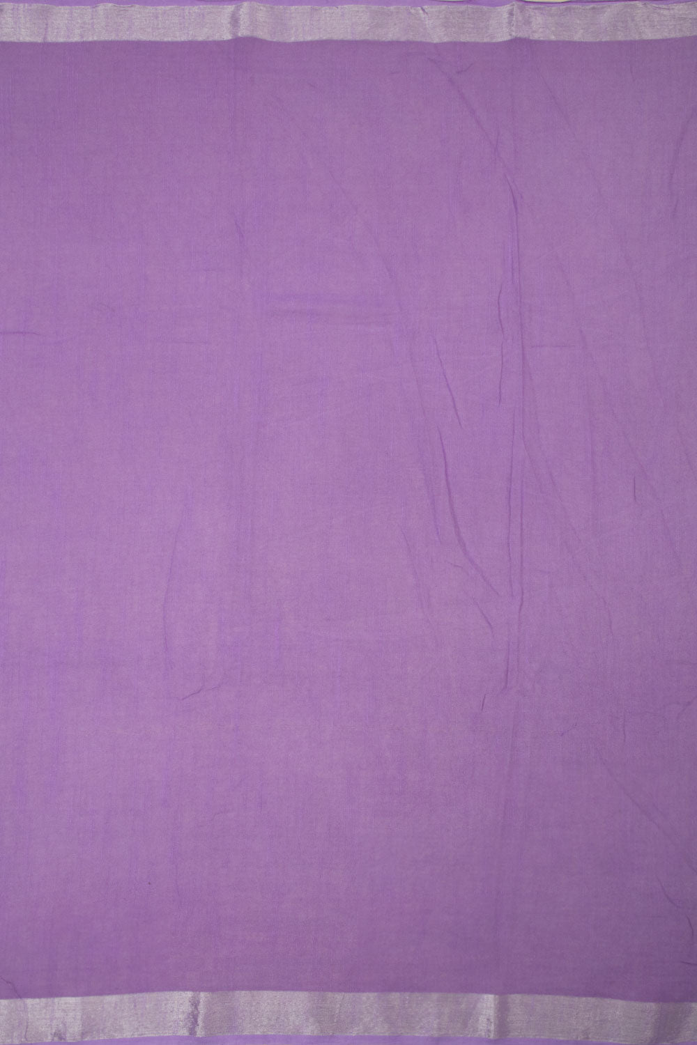 Purple Hand Block Printed Linen Saree - Avishya