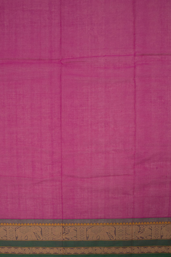  Pink Handwoven Kanchi Cotton Saree - Avishya