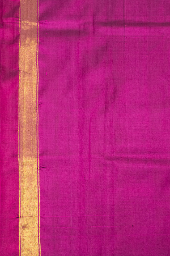 Purple Handloom Rising Border Kanjivaram Silk Saree 10066657