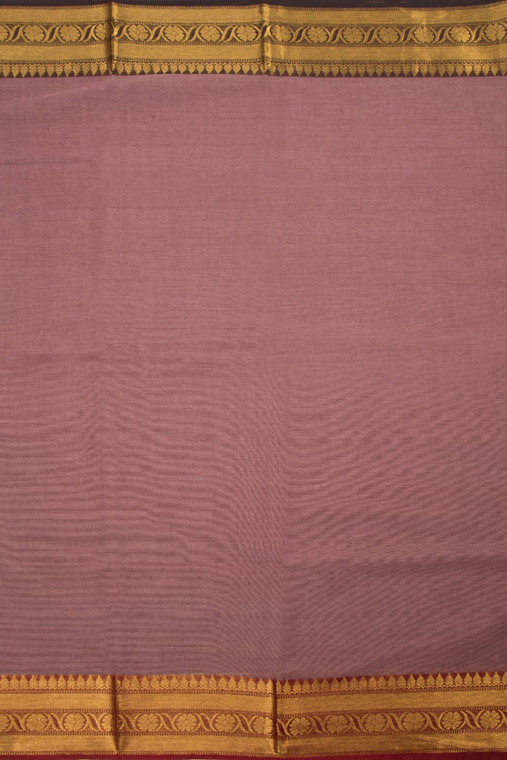 Purple Handwoven Kanchi Cotton Saree - Avishya