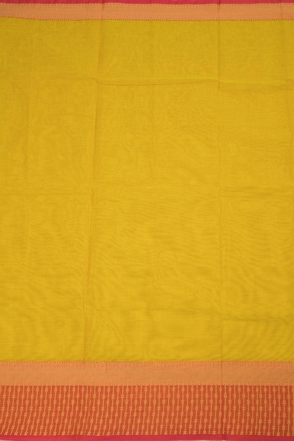 Yellow Handwoven Kanchi Cotton Saree - Avishya