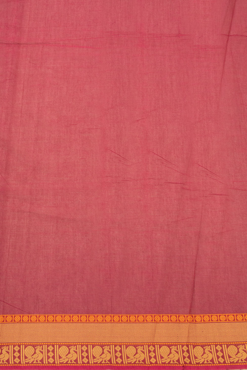 Pink Vanasingaram Handwoven Kanchi Cotton Saree - Avishya