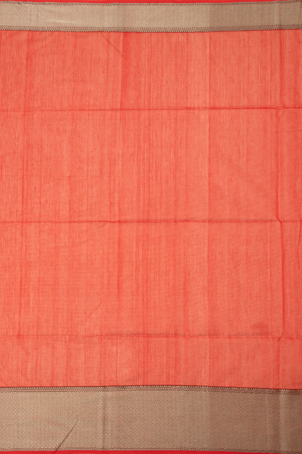 Red Handloom Maheshwari Silk Cotton Saree - Avishya