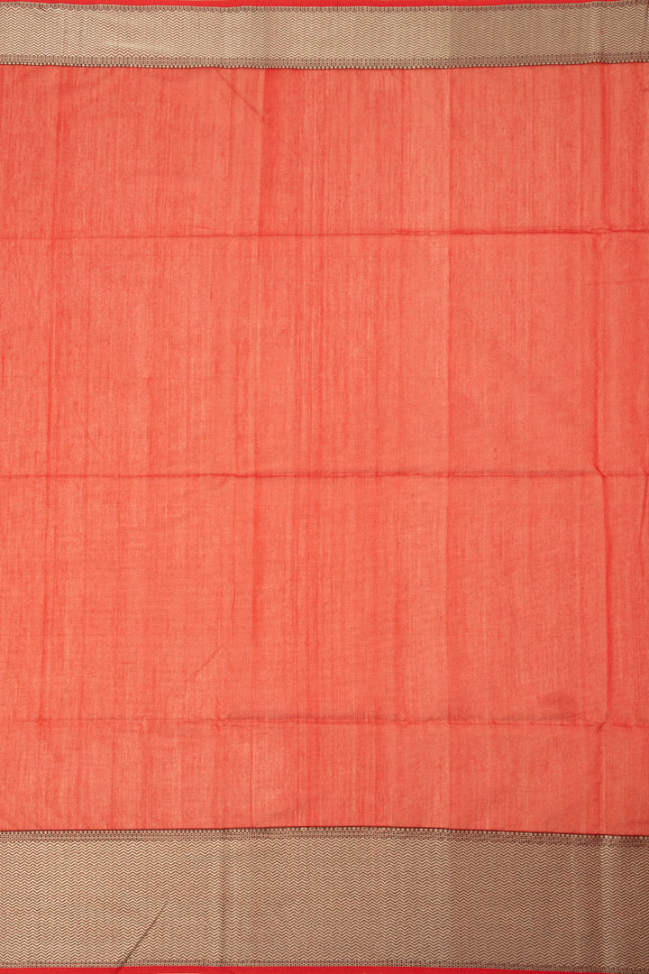 Red Handloom Maheshwari Silk Cotton Saree - Avishya